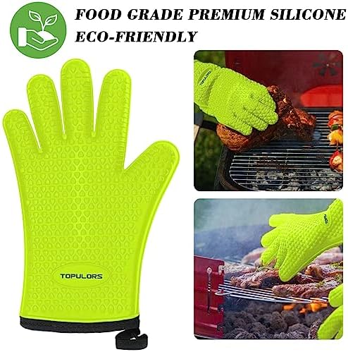 Heat-Resistant Silicone Gloves for BBQ Grilling and Cooking