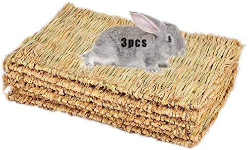 Grass Mat Woven Bed Mat for Small Animals Pack of 3