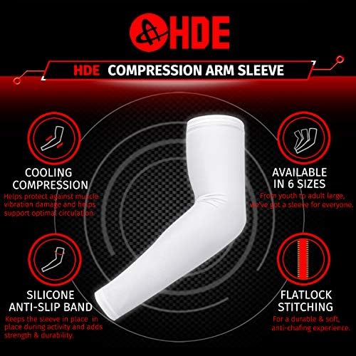 HDE Arm Compression Sleeves for Kids Basketball Shooting Sleeve - 1 Pair