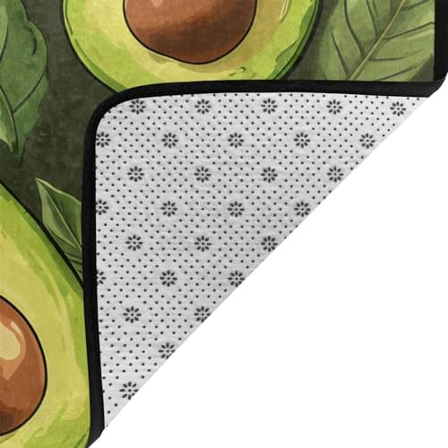 Avocado Pattern Flannel Non-Slip Floor Mat 36X24