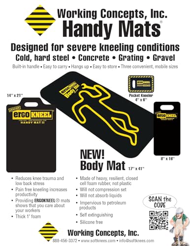 Large Handy Mat 8x16 inch for Knees - Durable Kneeling Pad
