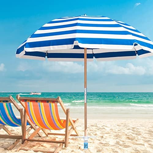 75ft Heavy Duty Beach Umbrella for Wind Resistance and Style
