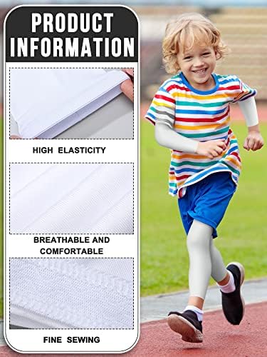 Perfect 8-Pair Kids Arm Leg Compression Sleeves Set