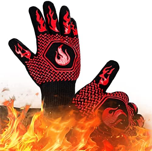 BBQ Fireproof Gloves 1472F Heat Resistant Non-Slip