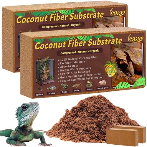 2-Pack Compressed Coconut Fiber Bedding for Reptiles Amphibians