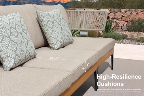 Purple Leaf 7 Piece Outdoor Sofa Set with Daybed Tables
