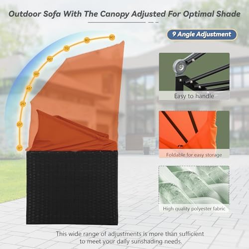 TIMSATO 8-Piece Patio Conversation Set