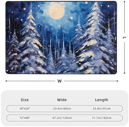 Christmas Pine Tree Flooring Mat with Memory Foam Non-Slip