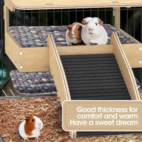 2-Pack Guinea Pig Bed with Soft Fleece for Pets