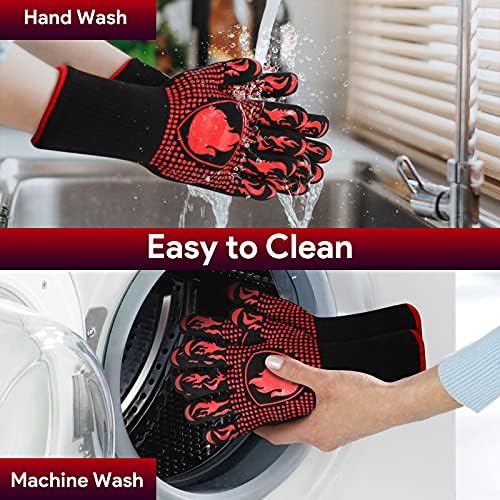 Extreme Heat Resistant BBQ GlovesHigh temp 1472 Instant Protection for Grilling Cooking