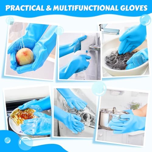 Puplicate Heat-Resistant Silicone Gloves Clean Your Cat or Dogand More
