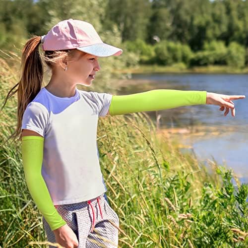 Xuhal 10 Pair Kids Arm Sleeves for Basketball Baseball UV Protection