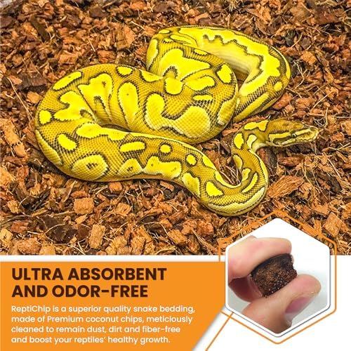 ReptiChip Premium Coconut Substrate 72 Quart relebe Reptile Bedding for Varies