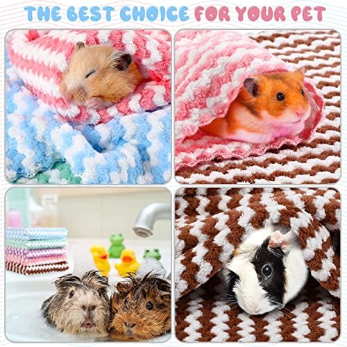Moukeren 20Pcs Multicolor Guinea Pig Fleece Bedding Blankets