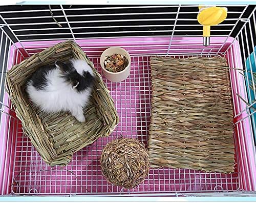 Grass Mat Woven Bed Mat for Small Animals Pack of 3