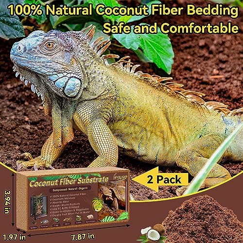 2-Pack Compressed Coconut Fiber Bedding for Reptiles Amphibians