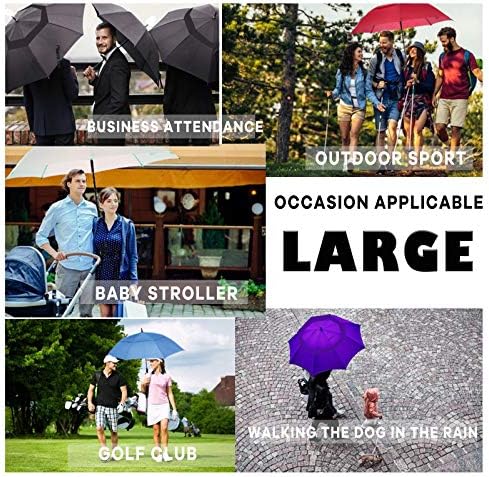 MRTLLOA 6 Pack Golf Umbrellas Automatic Open Double Canopy Vented 68 62 Inch