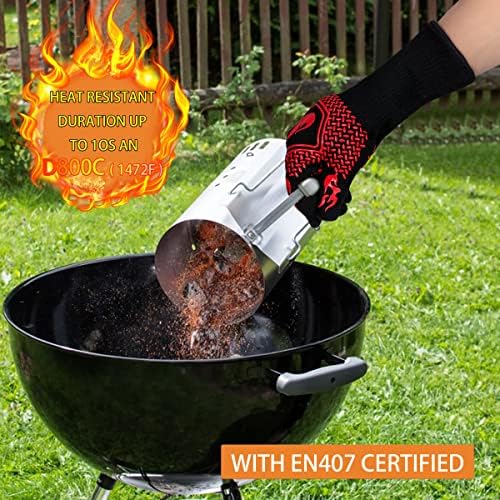 BBQ Fireproof Gloves 1472F Heat Resistant Non-Slip