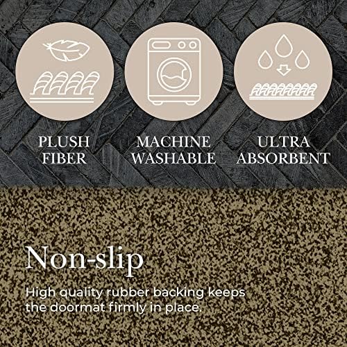 RugMast Premium Microfiber Door Mat 24x36
