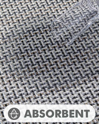 LUMI Indoor Door Mat 24x36 Dirt Resistant Non Slip Beige
