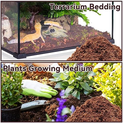 2-Pack Compressed Coconut Fiber Bedding for Reptiles Amphibians