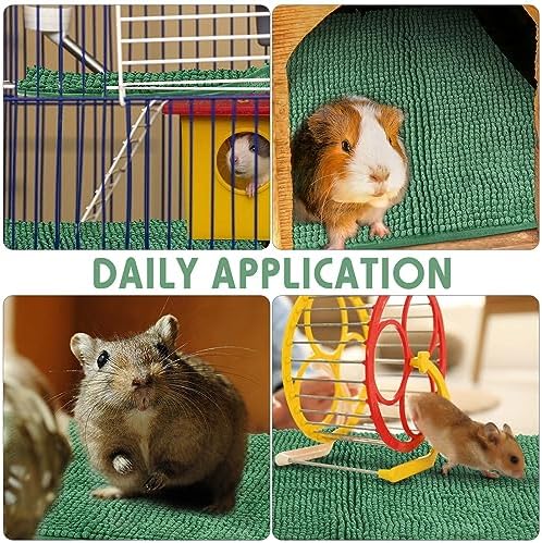Amylove 4 Pcs Washable Fleece Guinea Pig Bedding