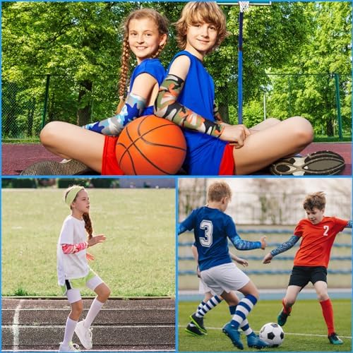 Xuhal 12-Pair Kids Baseball Compression Sleeves - Sun Protection Cooling Enjoyment