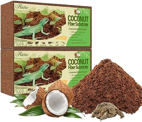 Riya 2-Pack Natural Coconut Fiber Substrate for Reptiles and Amphibians