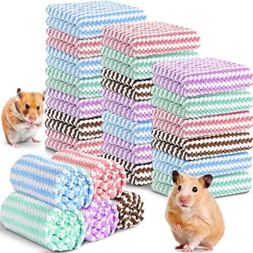Moukeren 20Pcs Multicolor Guinea Pig Fleece Bedding Blankets