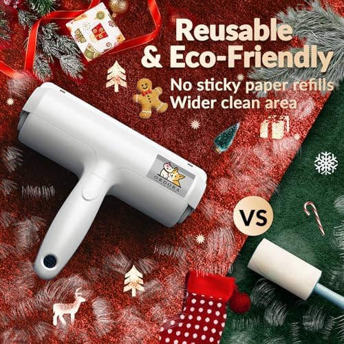 Reusable Pet Hair Remover - ORDORA Compact Lint Roller for Dogs and Cats