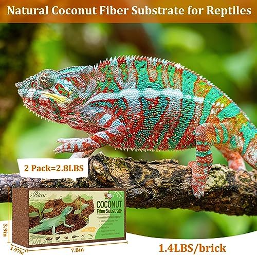 Riya 2-Pack Natural Coconut Fiber Substrate for Reptiles and Amphibians