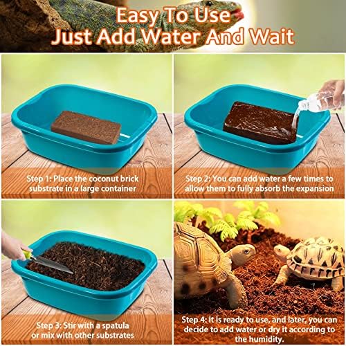 Riya 2-Pack Natural Coconut Fiber Substrate for Reptiles and Amphibians
