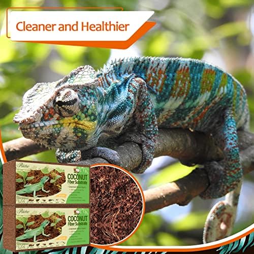 Riya 2-Pack Natural Coconut Fiber Substrate for Reptiles and Amphibians