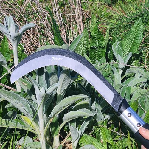 Zenpot K310 - 9 Inch Carbon Steel Sickle withPremium Comfort Grip