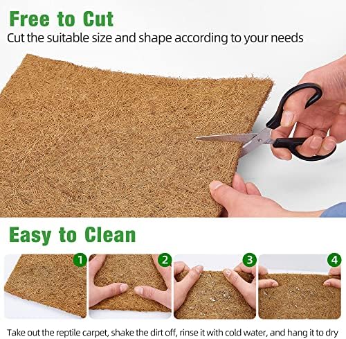 Zeedix 10 Piece Reptile Carpet Mat