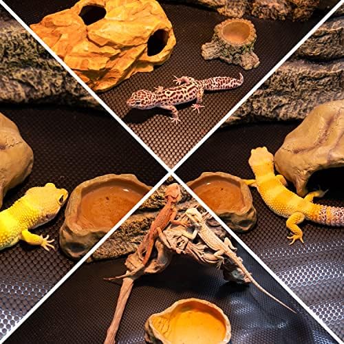 REPTIZOO Reptile Substrate Mat 118x236 Inch Non-Adhesive Terrarium Carpet