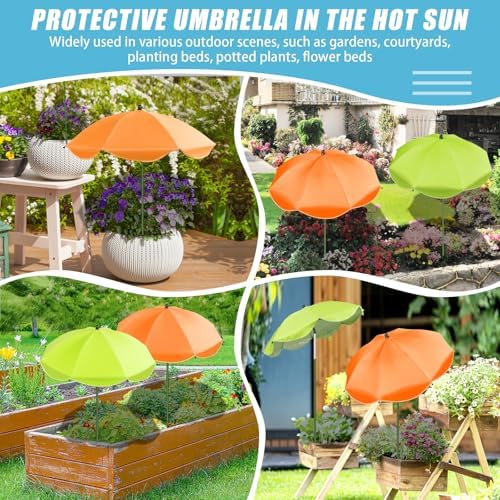 Axcoix Plant Umbrella Tiltable Shade for Plants Durable Garden Umbrella