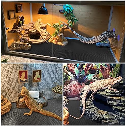 TCYPUHL Reptile Carpet Mat Durable Comfortable for Bearded Dragons More