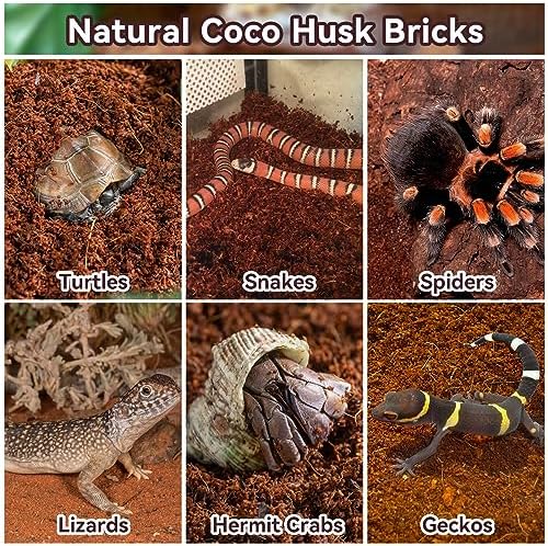 2-Pack Compressed Coconut Fiber Bedding for Reptiles Amphibians