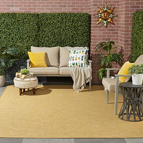 Nourison Positano 8x10 Yellow Area Rug Indoor Outdoor