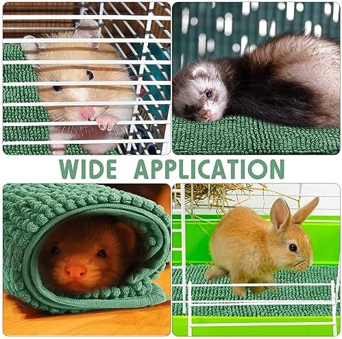 Amylove 4 Pcs Washable Fleece Guinea Pig Bedding