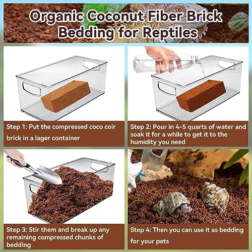 2-Pack Compressed Coconut Fiber Bedding for Reptiles Amphibians